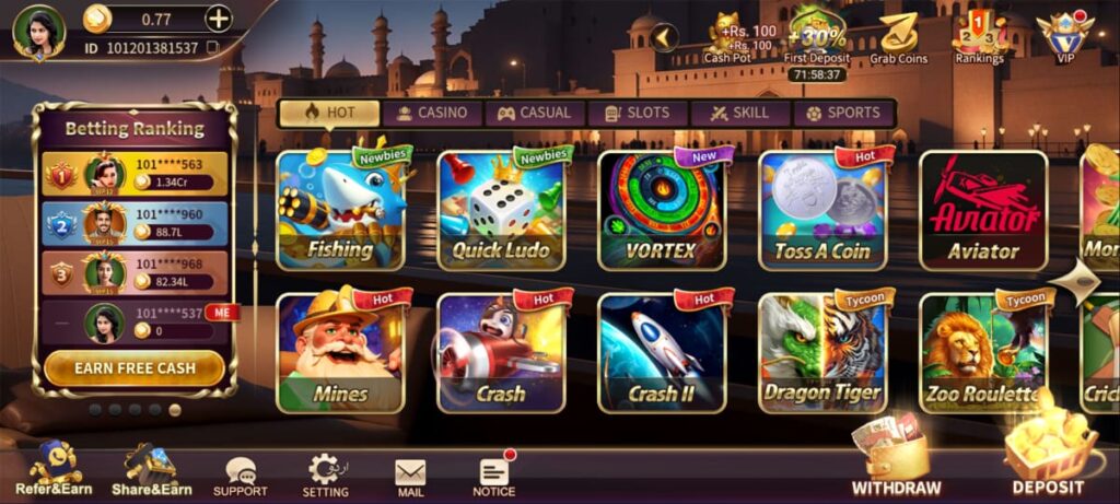 Royalxcasino game