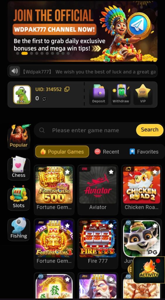 WdPak777 game